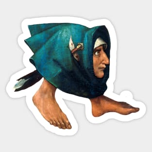 Head from "The Last Judgment" by Hieronymus Bosch Sticker